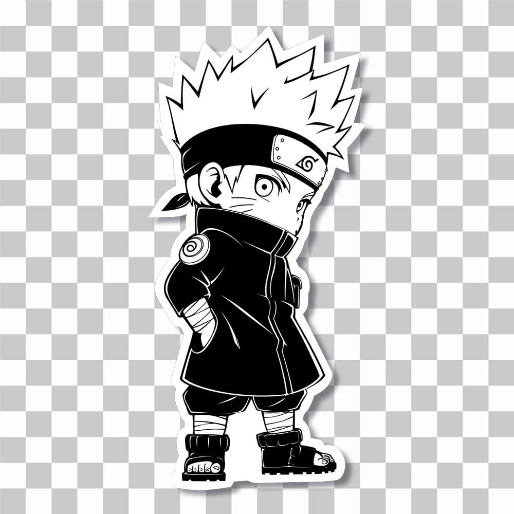 Chibi Naruto Uzumaki Manga Sticker - Digital PNG Download