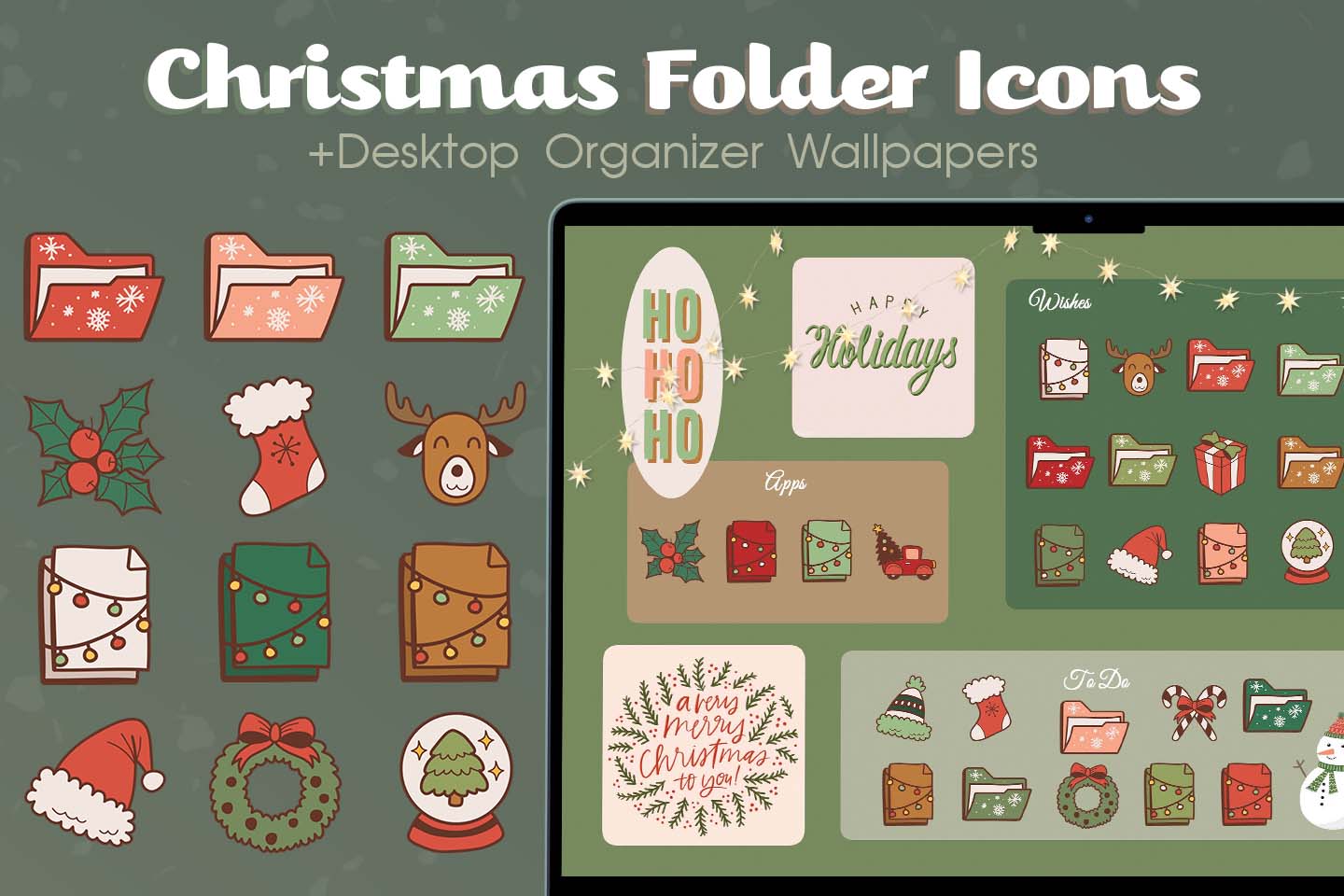 christmas folder icons pack