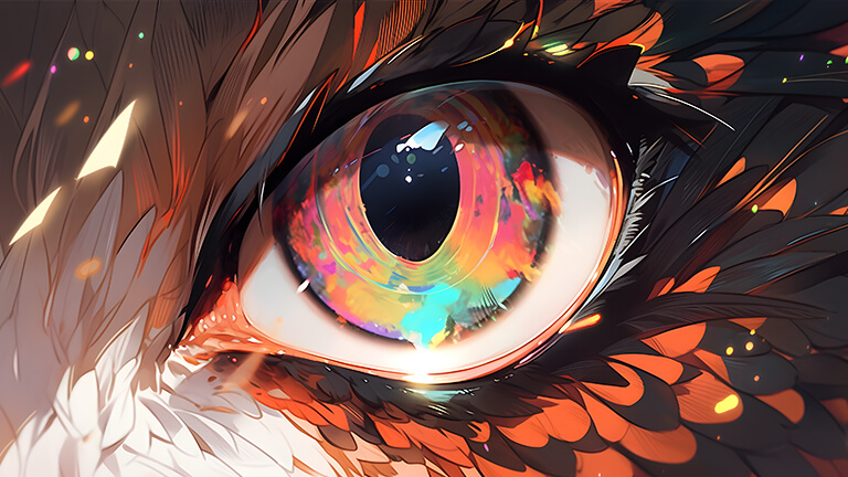 Couverture de fond d’écran colorée pour les yeux d’animaux