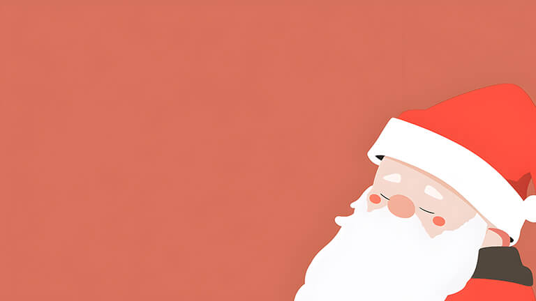 cute santa claus orange minimalist desktop wallpaper cover