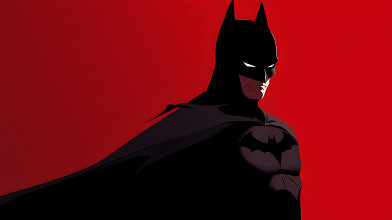 DC esthétique Batman rouge couverture de fond d’écran