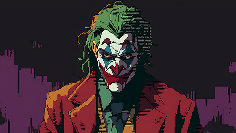 DC Comics Joker Pixel Couverture de fond d’écran
