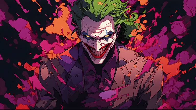 dc smiling joker art desktop wallpaper cover