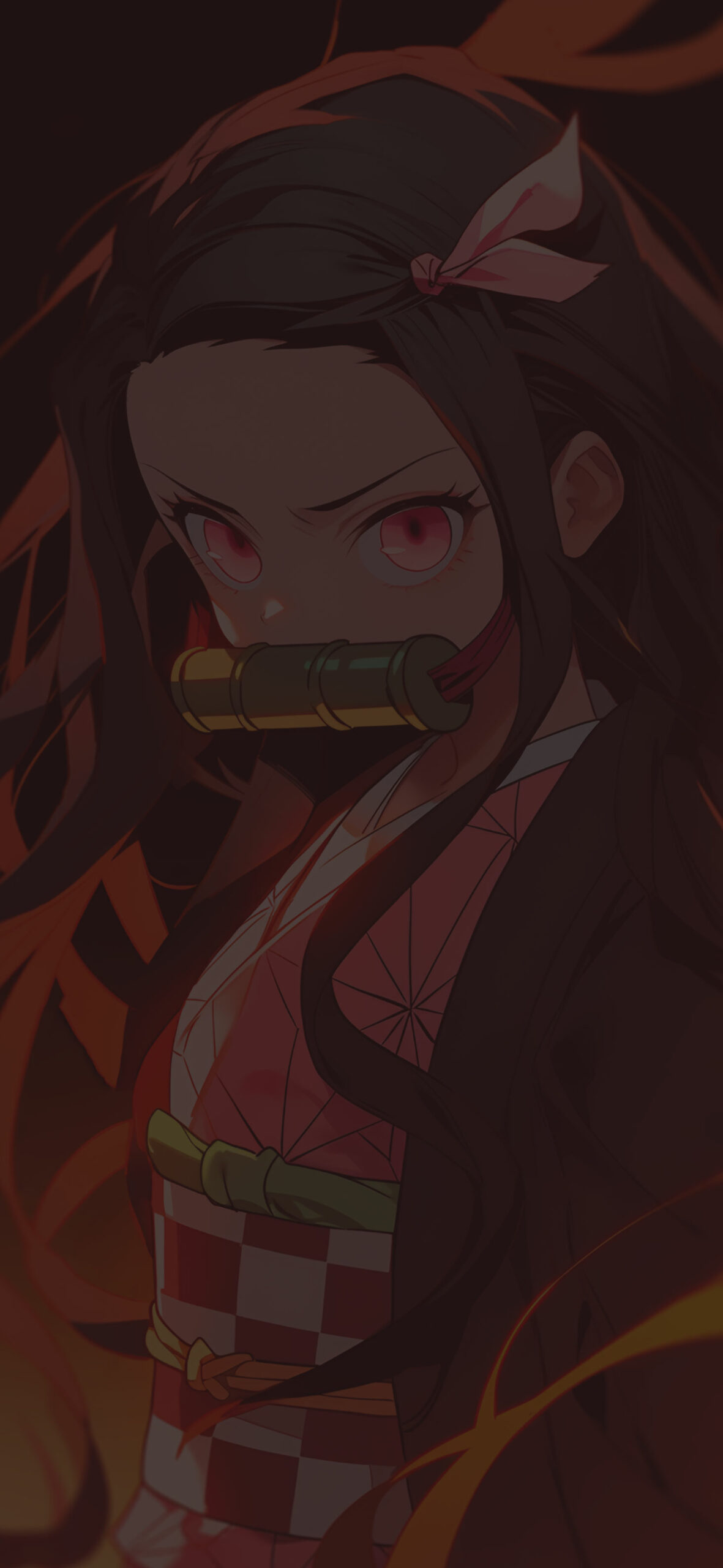 Demon slayer angry nezuko kamado wallpaper Cool anime aestheic