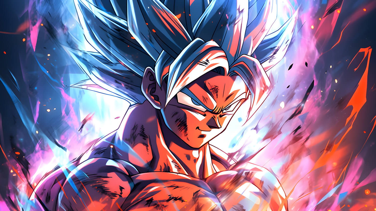 Dragon Ball Goku Colorful Art Desktop Wallpaper - Anime Wallpaper