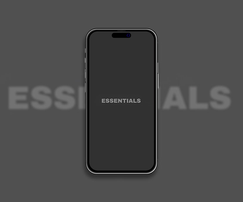Essentials minimaliste fond d’écran sombre Esthétique noire gratuite wa