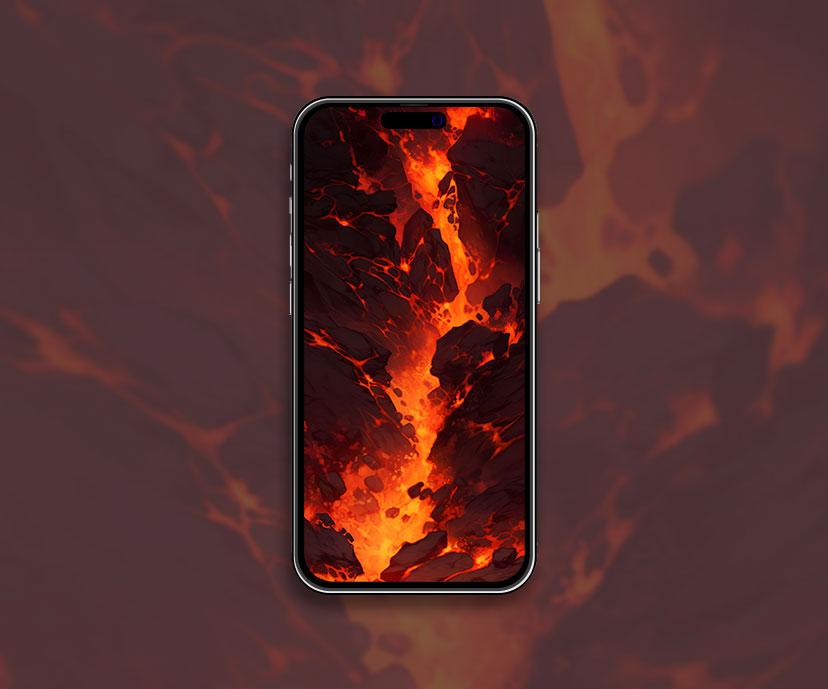 Lave ardente et pierres cool fond d’écran Epic nature fond d’écran iphon