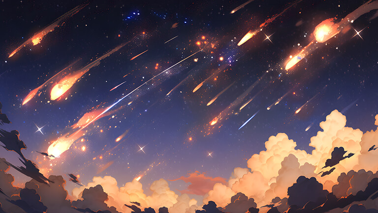 flying comets clouds desktop wallpaper cover