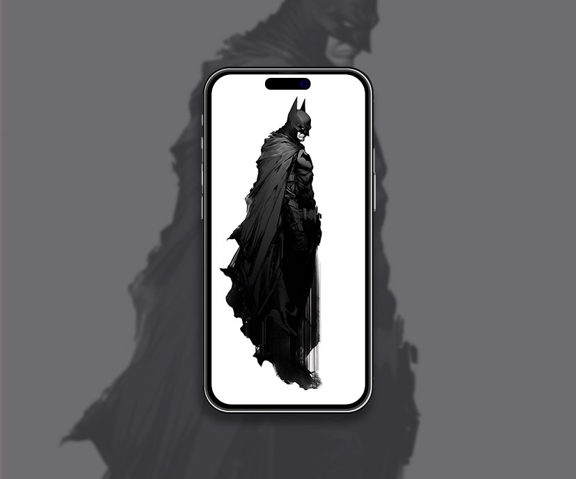 Gothic black and white batman sketch wallpaper Cool DC art wal