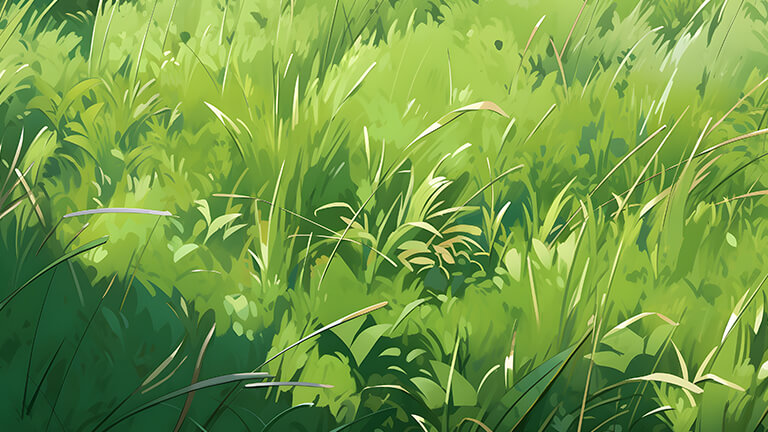 Couverture de fond d’écran esthétique de l’herbe verte