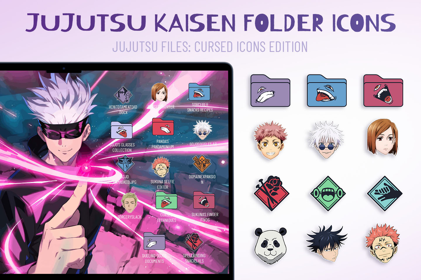 jujutsu kaisen folder icons pack
