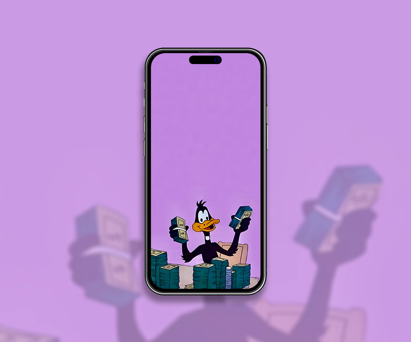 Somptueux canard daffy fond d’écran violet Meilleurs personnages de dessins animés wa