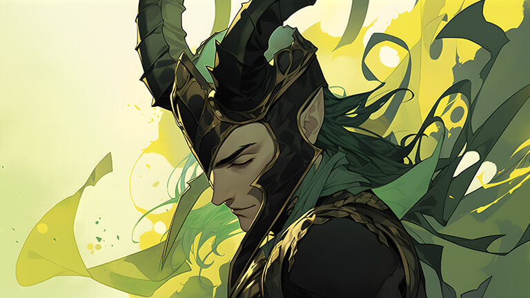 Marvel Loki Green Cubierta de fondo de escritorio