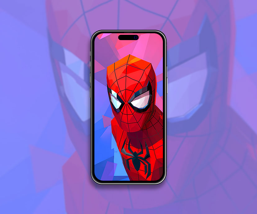 Marvel spider man polygonal fond d’écran Marvel art fond d’écran hd