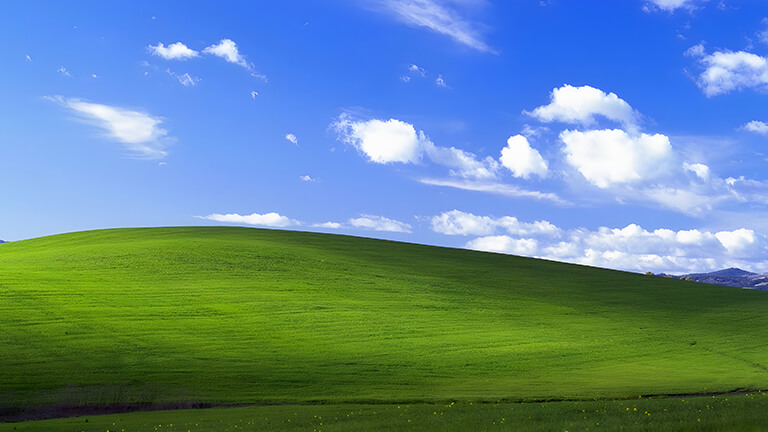 Couverture de fond d’écran Microsoft Windows XP Bliss