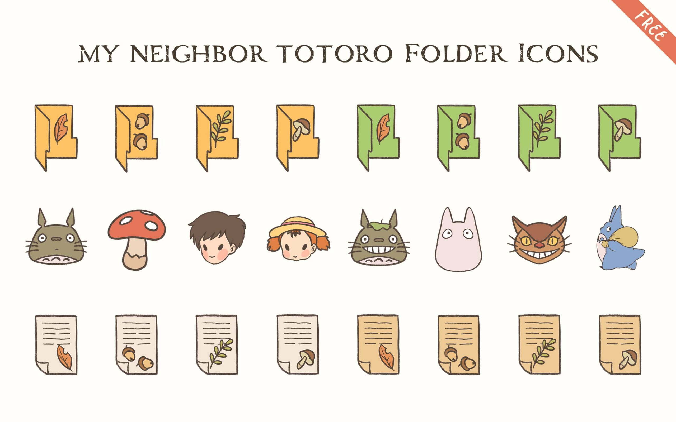 my neighbor totoro folder icons 1