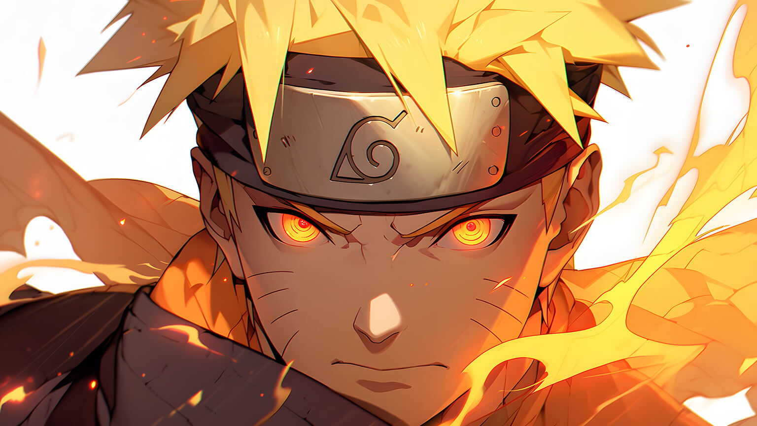 Naruto with Glowing Orange Eyes Desktop Wallpaper - Download in HD & 4K