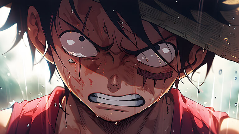one piece angry monkey d luffy desktop wallpaper cover