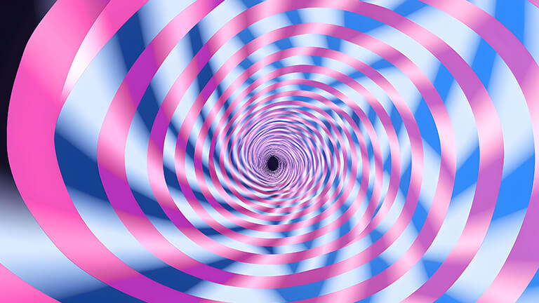Portada de fondo de escritorio de ilusión óptica de líneas rosas