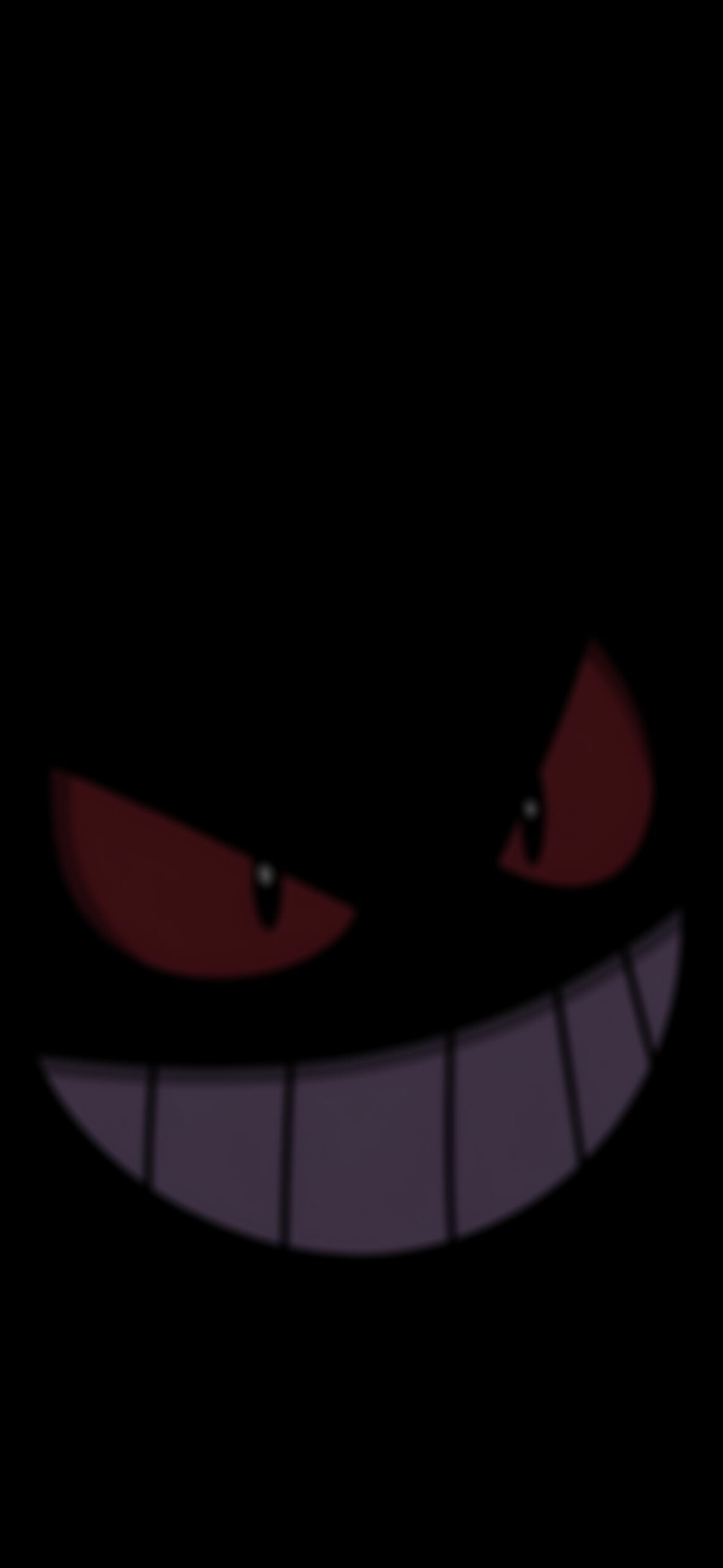 Pokemon gengar spooky smile black wallpaper Scary anime wallpa