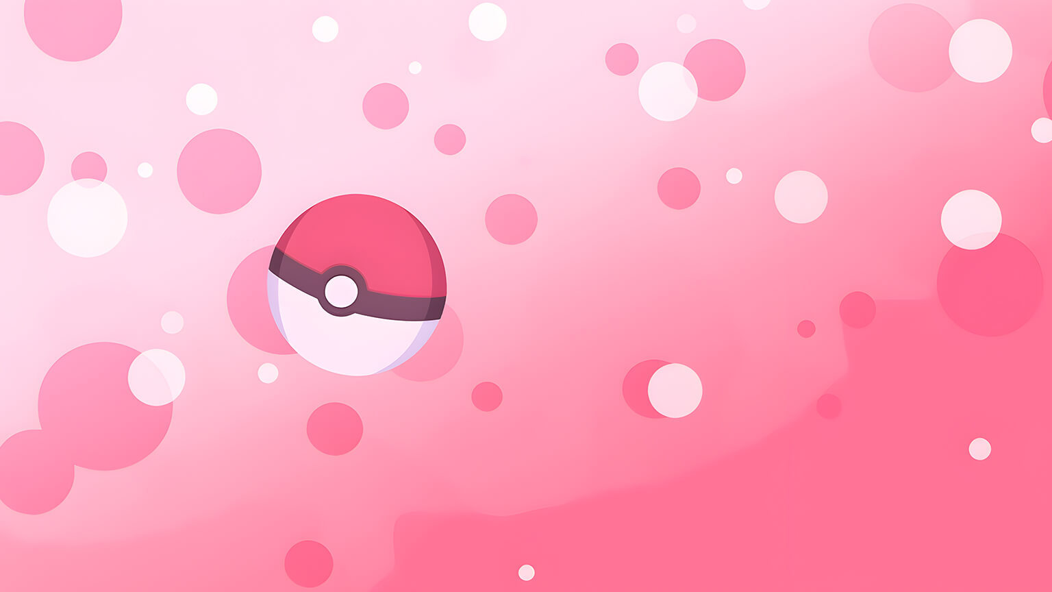 pokemon pokeball light pink desktop wallpaper cover