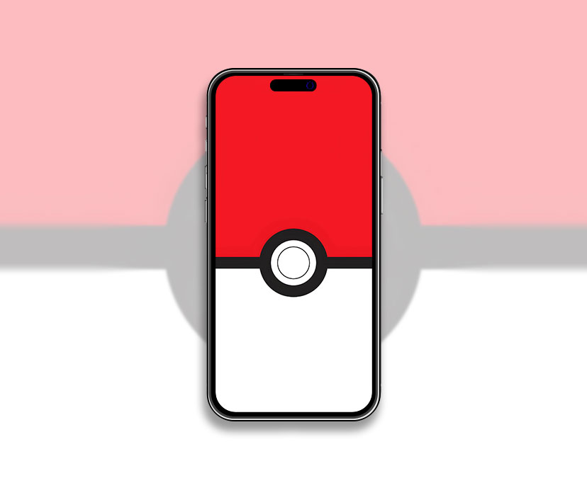 Pokémon pokeball fond d’écran minimaliste Esthétique anime mignonne