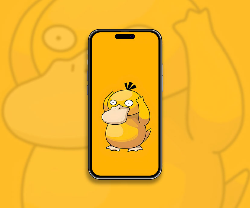 Fondo de pantalla amarillo de Pokémon psyduck El mejor fondo de pantalla de arte de anime iph