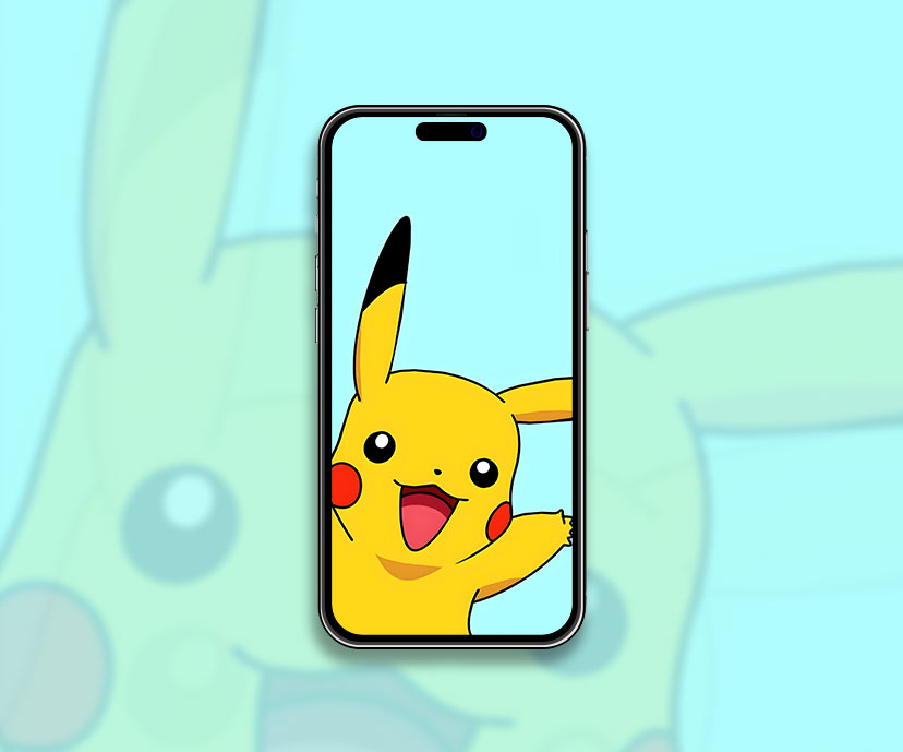 Ondes positives avec pikachu ondulant le fond d’écran Mur pokemon mignon