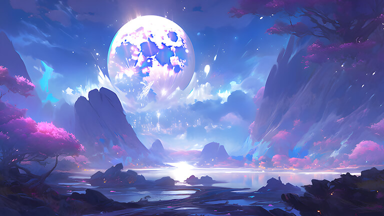 purple blue landscapes alien planet desktop wallpaper cover