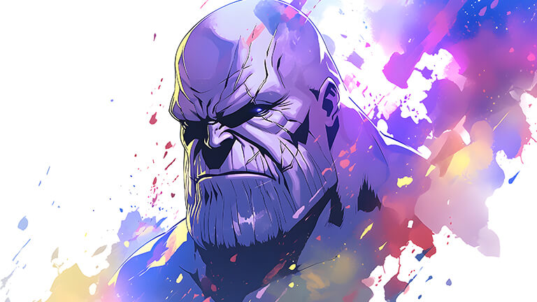Couverture de fond d’écran Serious Thanos Marvel Art