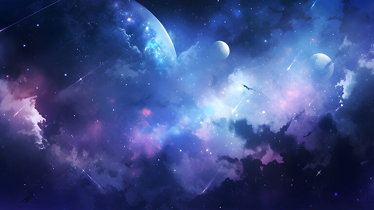 space fog planets desktop wallpaper cover
