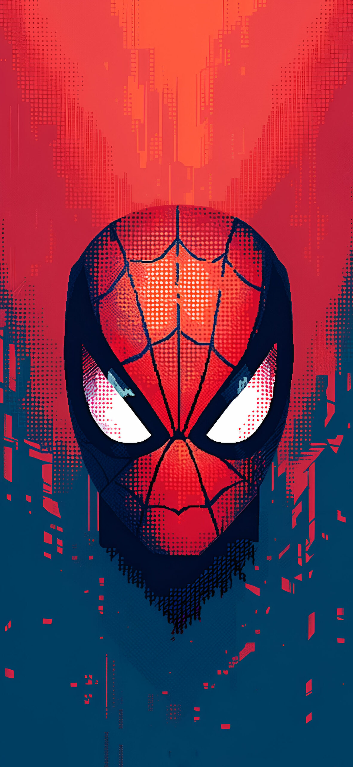 Spider Man pixel head pattern wallpaper Marvel aeshetic art wa