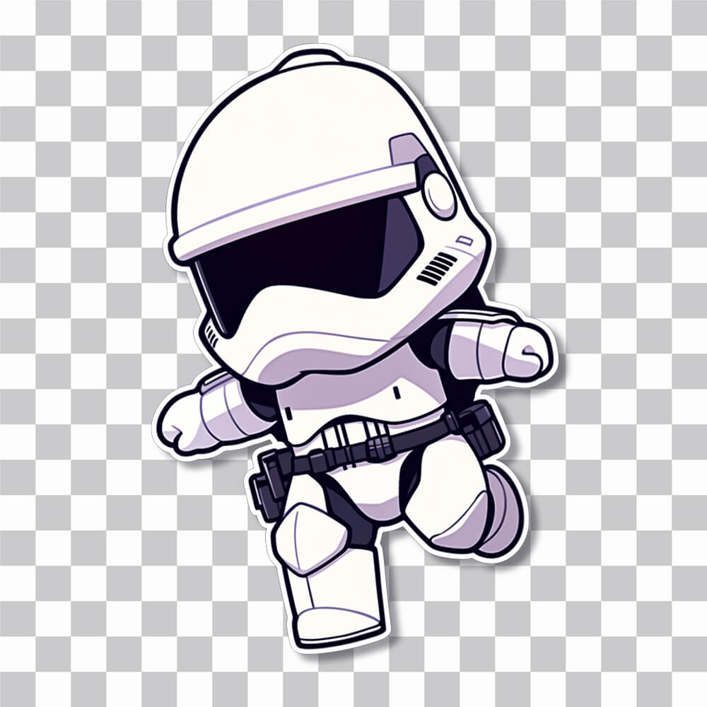star wars chibi stormtrooper sticker cover