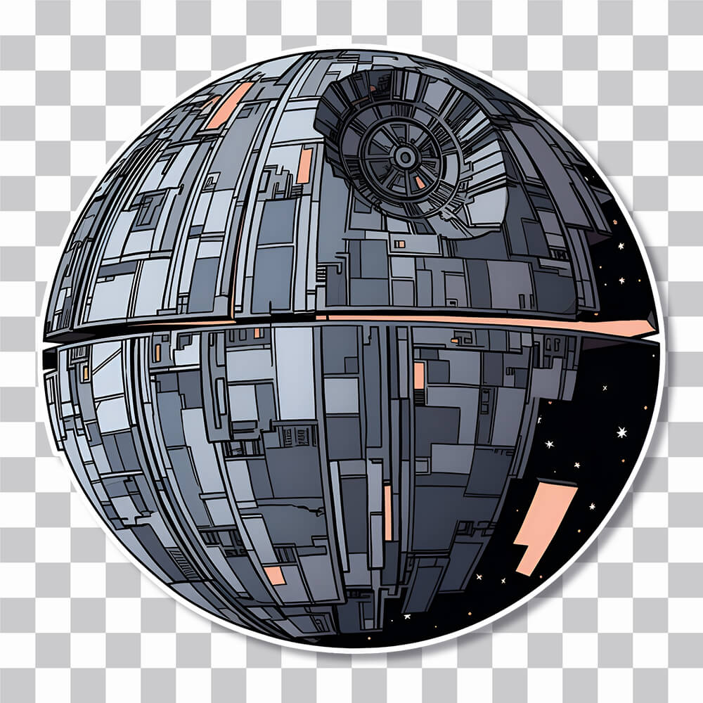 Couverture d’autocollant esthétique Star Wars Death Star