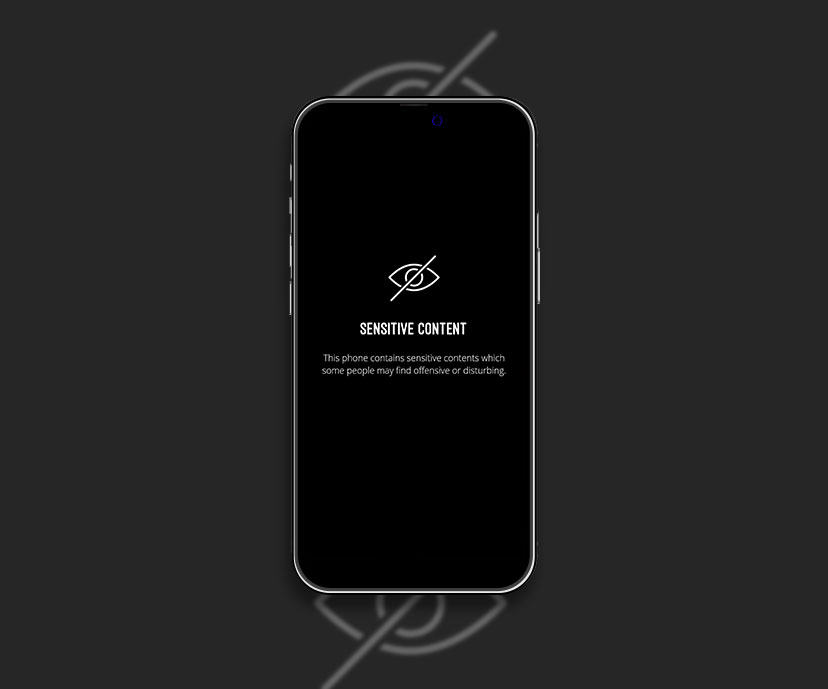Panneau d’avertissement fond d’écran noir Fond d’écran minimaliste blanc iphone