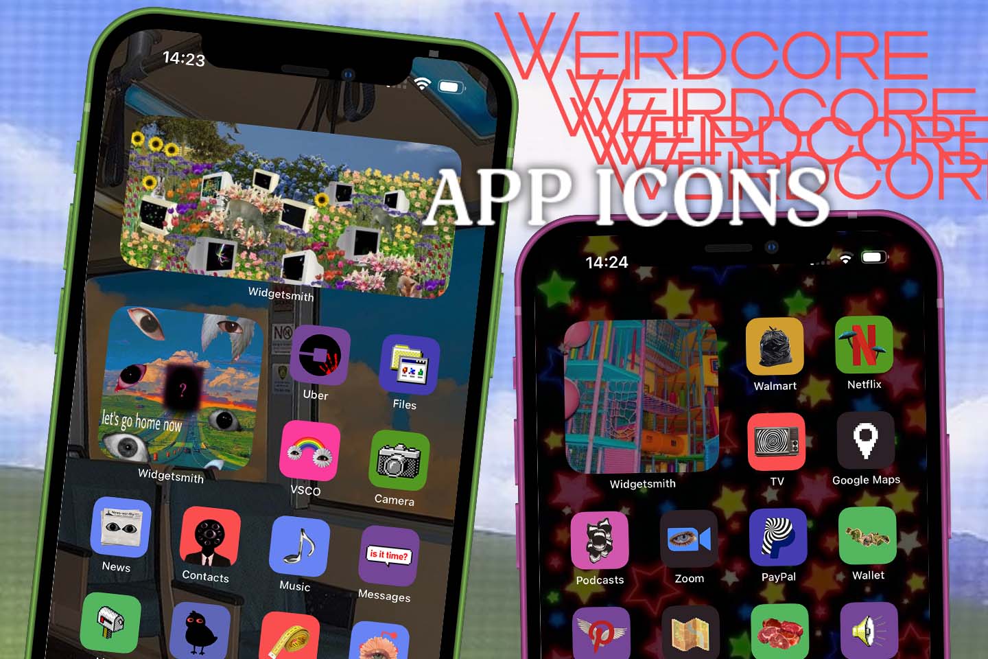 Icônes d'application weirdcore pack