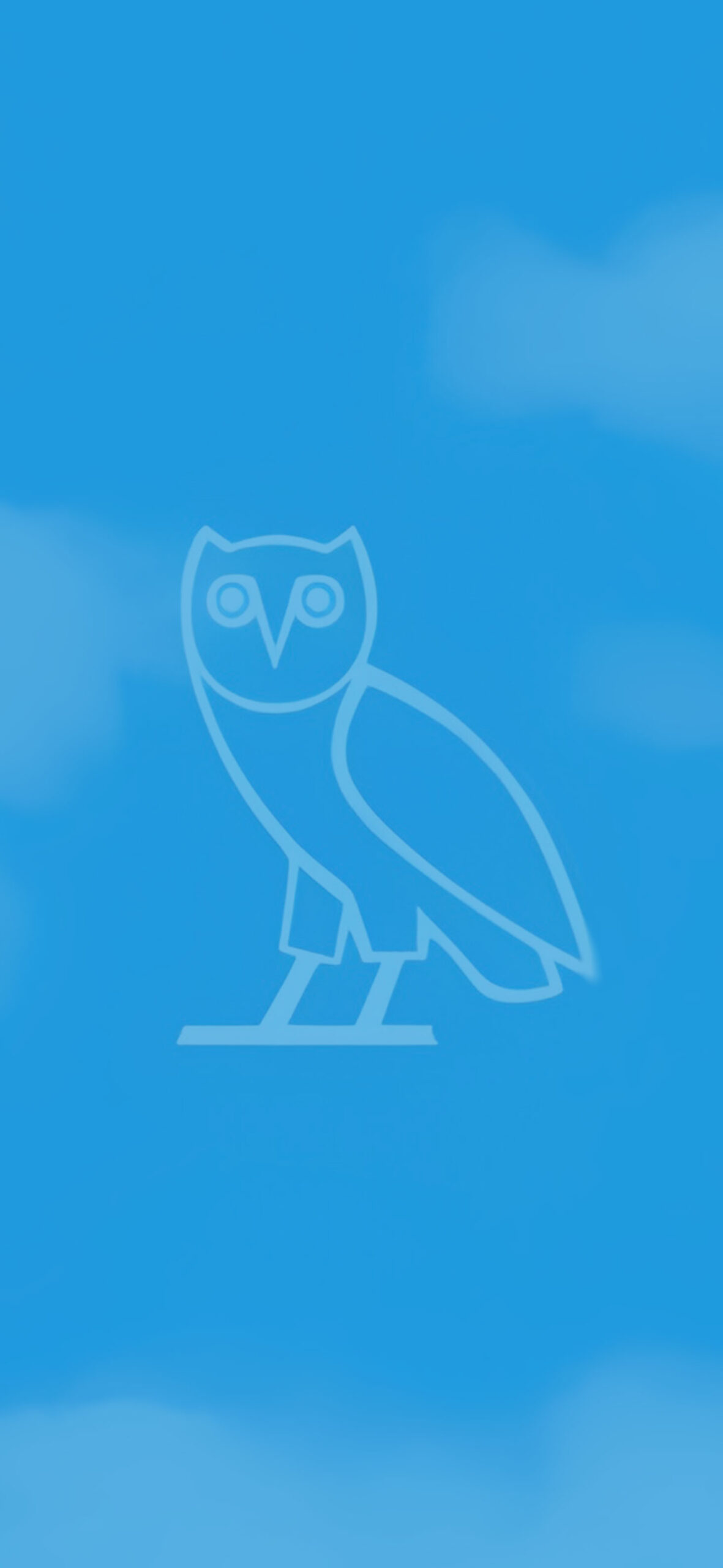 White OVO owl logo sky wallpaper Cool airy aesthetic wallpaper