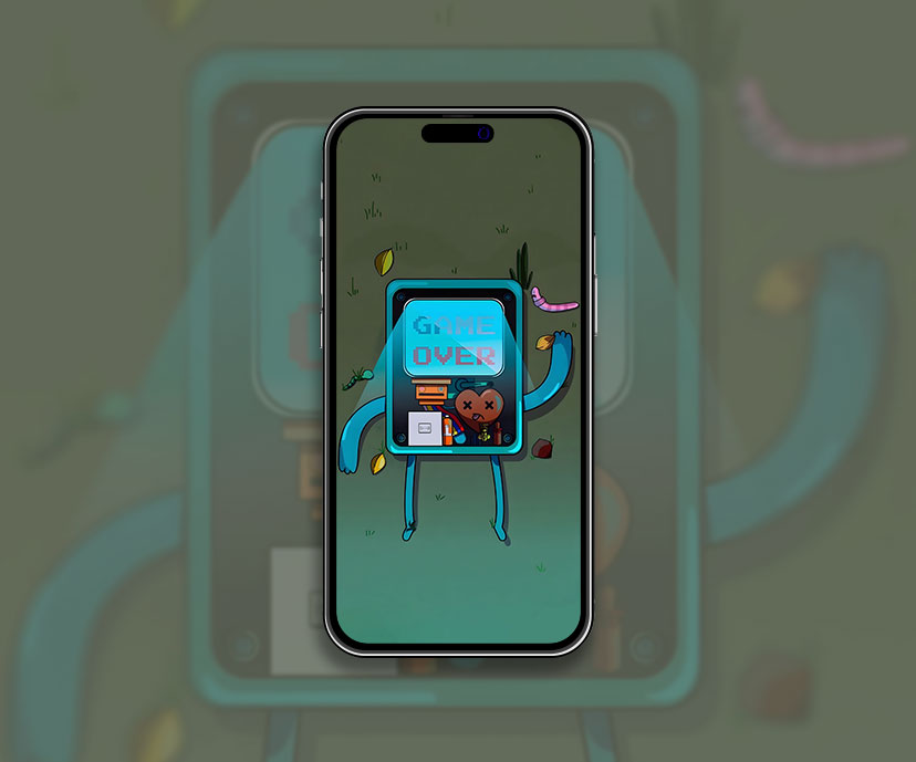 Adventure time bmo game over wallpaper Epic cartoon character