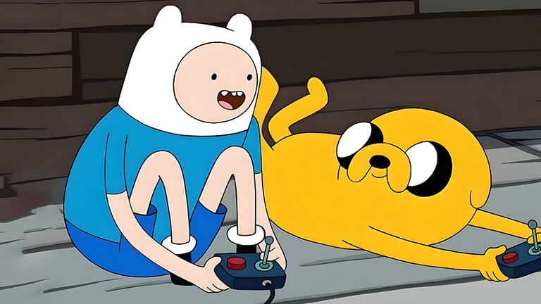 Adventure Time Finn Jake Jouer Jeu Fond D’écran Couverture
