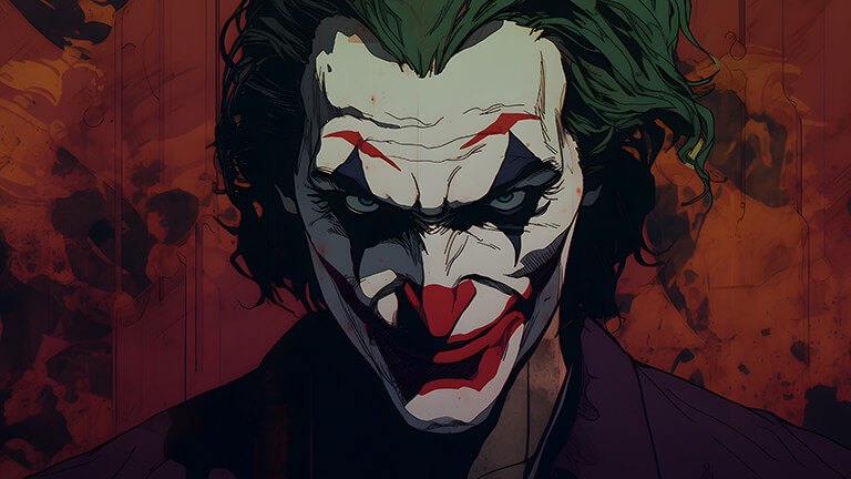 Aesthetic Joker Cubierta de fondo de escritorio rojo oscuro
