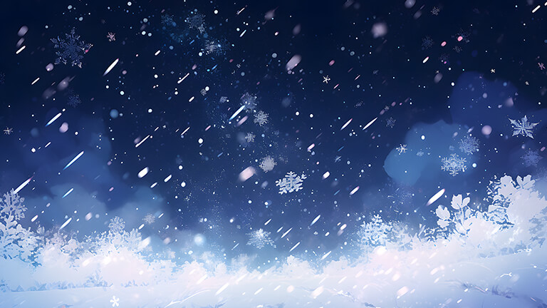 aesthetic night snowflakes desktop wallpaper cover