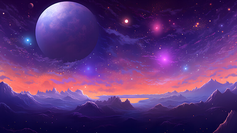 alien planet landscape space desktop wallpaper cover