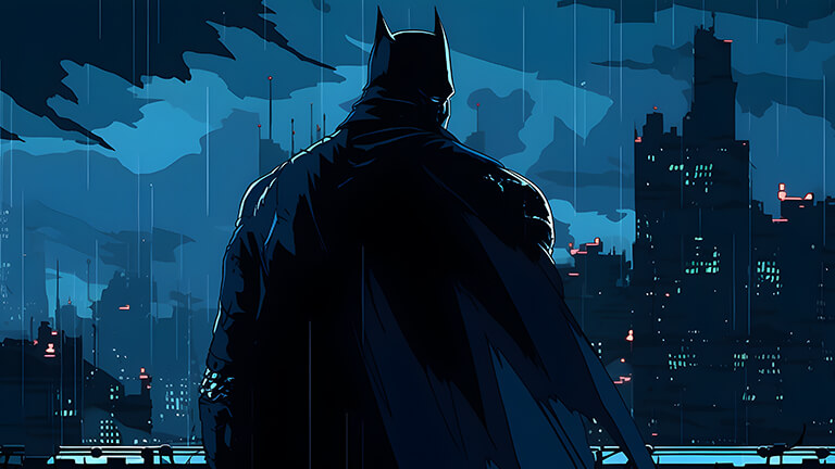 Batman Night City Comics Cubierta de fondo de escritorio