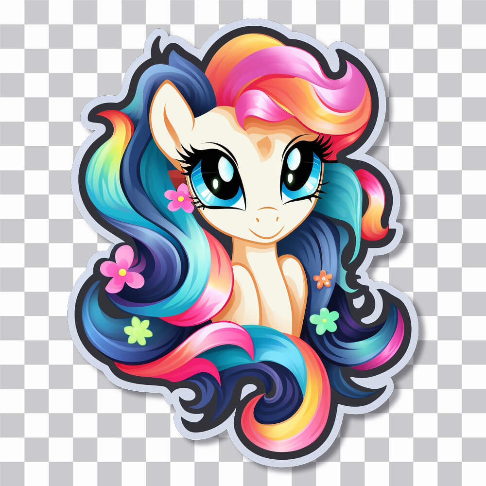 beautiful my little pony sticker cover