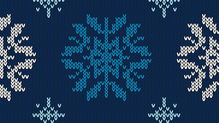 christmas blue sweater pattern desktop wallpaper cover