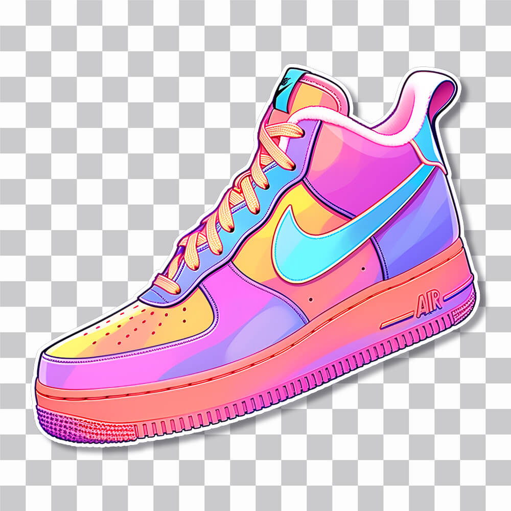 colorful nike air sticker cover