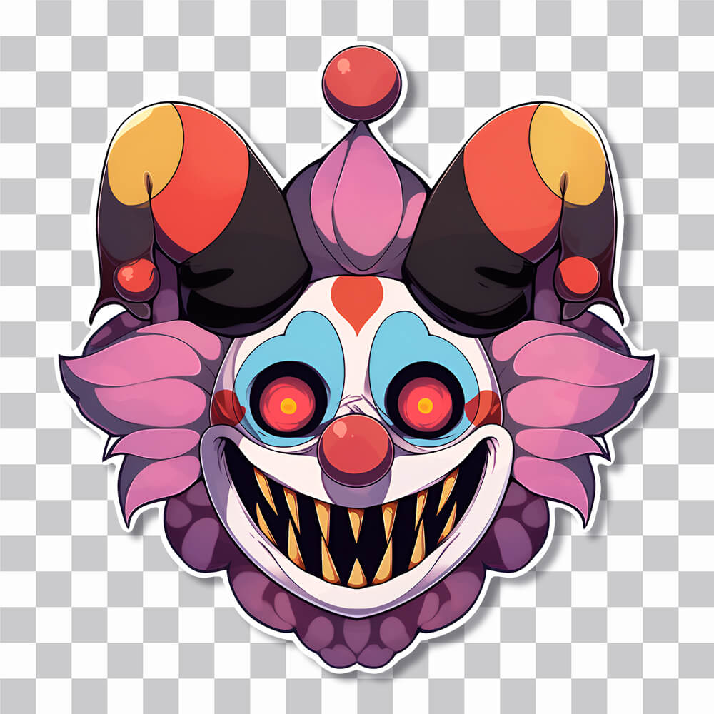 creepy clown sticker cover