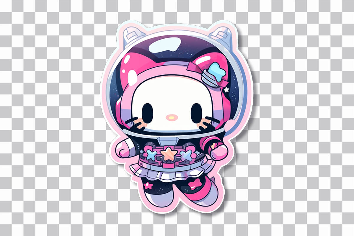 Lindo traje espacial de Hello Kitty Pegatina - Hello Kitty Pegatina  Descargar