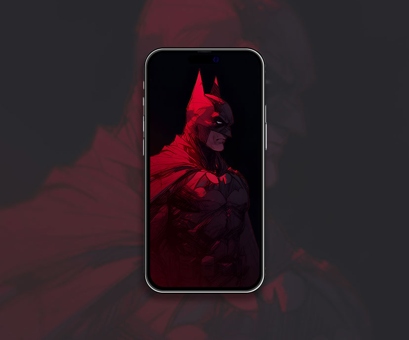 DC batman black & red sketch wallpaper Comics superhero art wa