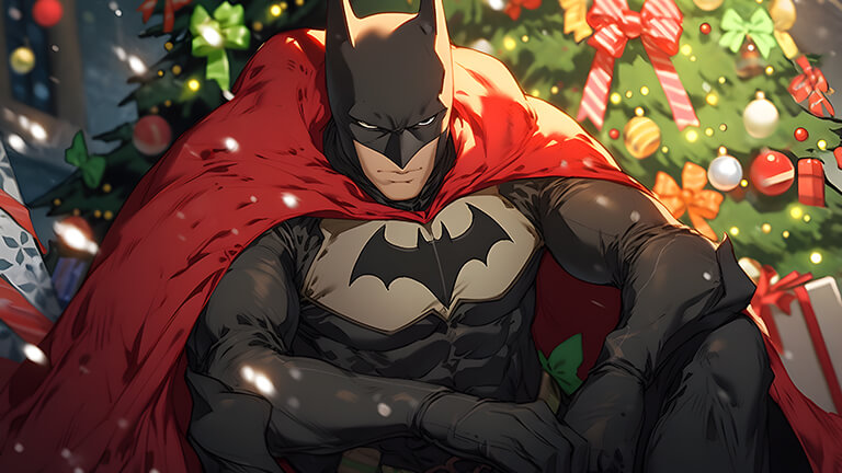 DC Batman Arbre de Noël Couverture de fond d’écran